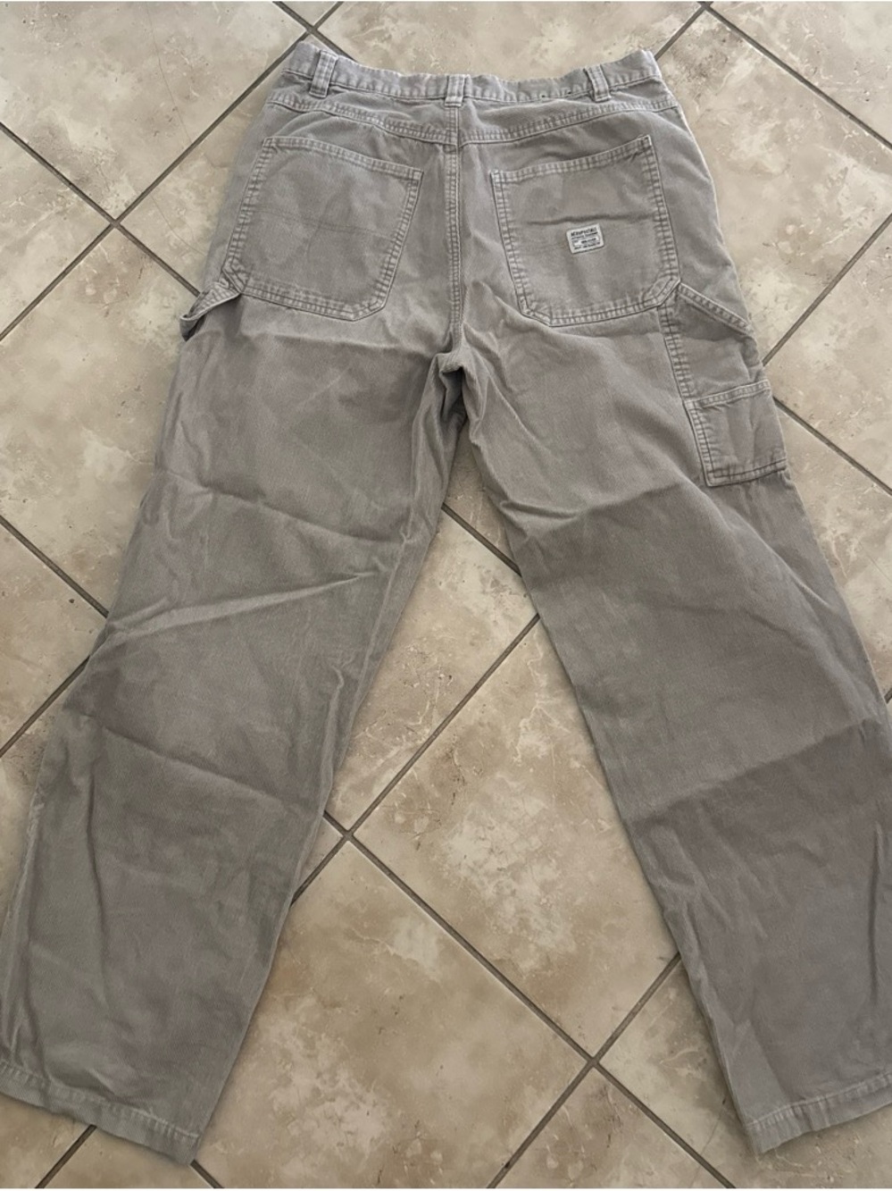 Y2K Aeropostale Men's Beige Corduroy Carpenter Pants Casual Pants